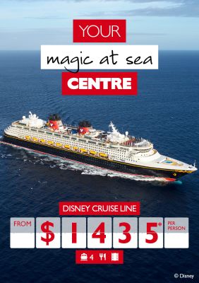 Your Magic at Sea Centre - Disney Cruise Line from $1,435* per person. Disney Cruise ship at sea