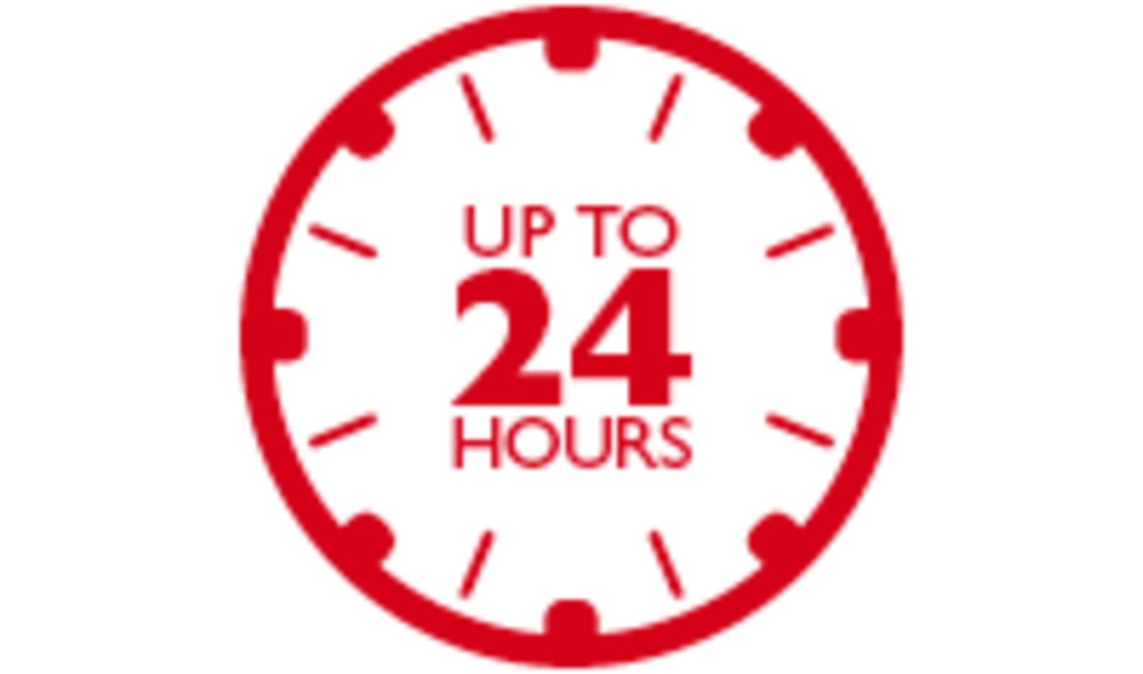Clock icon - up to 24 hours
