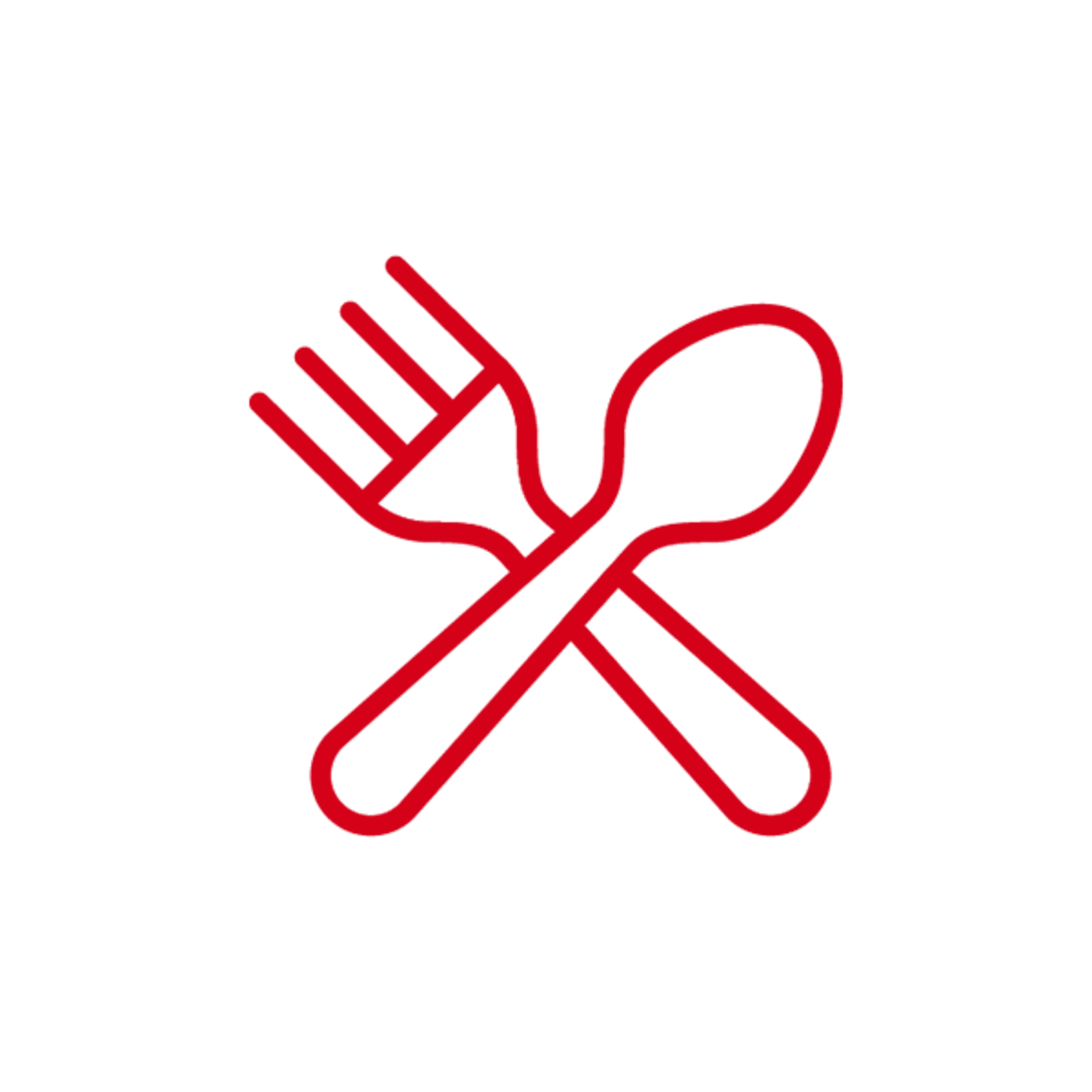 Red utensils icon